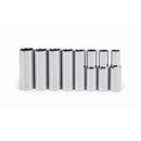 Crescent 1/2 in. X 1/2 in. drive Metric 6 Point Deep Well Socket Set 8 pc
