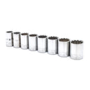 Crescent 1/2 in. X 1/2 in. drive SAE 12 Point Socket Set 8 pc