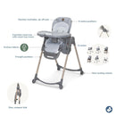 Minla 6-in-1 High Chairs - Classic Slate