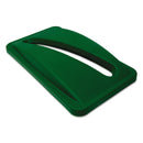 Rubbermaid Slim Jim Paper Recycling Top, 20.38W X 11.38D X 2.75H, Green - RCP270388GR