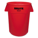 Rubbermaid Brute Vented Trash Receptacle, Round, 44 Gal, Red - RCP264360REDEA