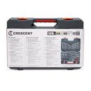Crescent 3/8 in. drive Metric/SAE 6 and 12 Point Mechanic's Tool Set 128 pc