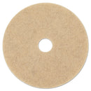 Boardwalk Tan Burnishing Floor Pads, 17" Diameter, 5/Carton - BWK4017ULT