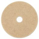 Boardwalk Tan Burnishing Floor Pads, 24" Diameter, 5/Carton - BWK4024ULT