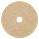 Boardwalk Natural Hog Hair Burnishing Floor Pads, 17" Diameter, 5/Carton - BWK4017NHE