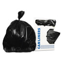 Heritage Linear Low-Density Can Liners, 56 Gal, 0.9 Mil, 43" X 47", Black, 100/Carton - HERH8647TK
