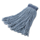 Rubbermaid Universal Headband Mop, Looped-End, 16Oz, Cotton/Synthetic Blend, Blue, 12/Ct - RCPE236