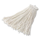 Rubbermaid Bolt-On Cut-End Mop Head, Rayon, 24Oz, White, 6/Carton - RCPF468