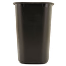 Rubbermaid Deskside Plastic Wastebasket, Rectangular, 7 Gal, Black - RCP295600BK