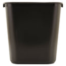 Rubbermaid Deskside Plastic Wastebasket, Rectangular, 7 Gal, Black - RCP295600BK
