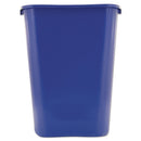 Rubbermaid Large Deskside Recycle Container With Symbol, Rectangular, Plastic, 41.25 Qt, Blue - RCP295773BE