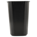 Rubbermaid Deskside Plastic Wastebasket, Rectangular, 3.5 Gal, Black - RCP295500BK