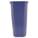Rubbermaid Large Deskside Recycle Container With Symbol, Rectangular, Plastic, 41.25 Qt, Blue - RCP295773BE