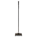 Rubbermaid Floor & Carpet Sweeper, Plastic Bristles, 44" Handle, Black/Gray - RCP421288BLA