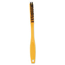 Rubbermaid Synthetic-Fill Tile & Grout Brush, 8 1/2" Long, Yellow Plastic Handle - RCP9B56BLA