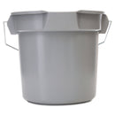 Rubbermaid 14 Quart Round Utility Bucket, 12" Diameter X 11 1/4"H, Gray Plastic - RCP261400GY