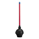 Boardwalk Toilet Plunger, 18" Plastic Handle W/ 5 5/8" Dia Bowl, Red/Black - BWK09201EA
