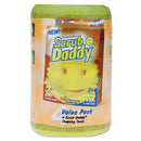 Scrub Daddy Scratch-Free Scrubbing Sponge, 4 1/8" Diameter, Yellow, Polymer Foam, 4/Pack - SCBSD4PI