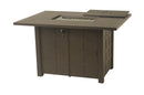 Hanamint, Sherwood 47"x64" Rect. Counter Height Gas Fire Pit w/burner & fire glass