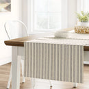 72" x 14" Cotton Striped Table Runner Natural