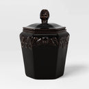 28 fl oz Stoneware Candy Bowl with Lid Black - Threshold™