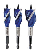 Irwin Speedbor Steel Wood Boring Bit Set Quick-Change Hex Shank 3 pc
