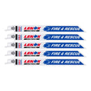 Lenox MULTIWOLF 8 in. Bi-Metal WAVE EDGE Reciprocating Saw Blade 10/14 TPI 5 pk