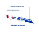 Lenox MULTIWOLF 8 in. Bi-Metal WAVE EDGE Reciprocating Saw Blade 10 TPI 1 blade, Pack of 50