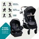 OnBoard Slide 6-in-1 Travel System with Safety Slide Base - Gray