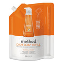 Method Dish Soap Refill, Clementine Scent, 36 Oz Pouch, 6/Carton - MTH01165CT