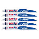 Lenox DEMOWOLF 9 in. Bi-Metal Reciprocating Saw Blade 6 TPI 5 pk