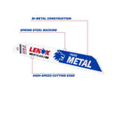 Lenox METALWOLF 9 in. Bi-Metal WAVE EDGE Reciprocating Saw Blade 14 TPI 5 pk