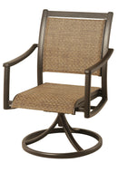Hanamint, Stratford Sling Swivel Rocker, Augustine Pewter