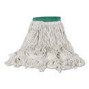 Rubbermaid Swinger Loop Shrinkless Mop Heads, Cotton/Synthetic, White, Medium, 6/Carton - RCPC252WHI