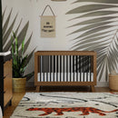 Hudson 3-in-1 Convertible Crib - Natural Walnut/Black