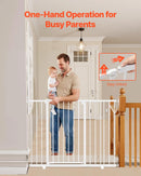Adjustable Baby Gate for Dogs - White