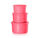 6-Piece Serve and Store Food Storage Canister Set - Pink
