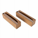Seville Classics Bamboo Food Wrap Dispenser Set - 2 Pieces