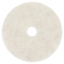 3M Ultra High-Speed Natural Blend Floor Burnishing Pads 3300, 27" Dia., White, 5/Ct - MMM20326
