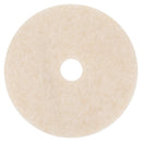 3M Ultra High-Speed Topline Floor Burnishing Pads 3200, 20" Dia., White/Amber, 5/Ct - MMM18066