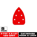Diablo 5-1/2 in. L X 3-7/8 in. W 120 Grit Aluminum Oxide Mouse Sandpaper 5 pk