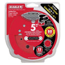 Diablo 5 in. Ceramic Blend Hook and Lock Sanding Disc 80 Grit Coarse 15 pk