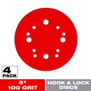 Diablo 5 in. Ceramic Blend Hook and Lock Sanding Disc 100 Grit Medium 4 pk