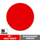 Diablo StickFast 5 in. Ceramic Blend Adhesive Sanding Disc 180 Grit Fine 5 pk