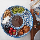 7-Piece Melamine Lazy Susan with Cover - Blue