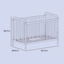 Pasadena 3-in-1 Convertible Crib - Black/Driftwood