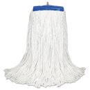 Boardwalk Cut-End Lie-Flat Mop Head, Rayon, 16Oz, White, 12/Carton - BWKRM32016