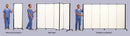 Screenflex Portable Room Divider, Number of Panels 5, 5 ft. 9" Overall Height, 9 ft. 5" Overall Width - HKDL605-DN