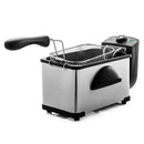 Electric Deep Fryer 2 Liter Capacity, 1500 Watt Lid with Viewing Window, Silver FDM2201BR