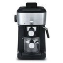 4 Shot Steam Espresso Maker with Frothing Wand- Black